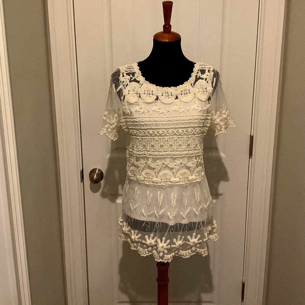 Sundance Ivory Lace Top